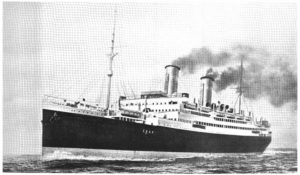 Passenger ship Conte Rosso. Courtesy of Ancestry.com. 